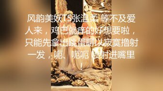 风韵美妖TS张温柔 等不及爱人来，鸡巴就痒的好想要啦，只能先拿出跳蛋聊以寂寞撸射一发，呃、呃呃 喷射进嘴里！