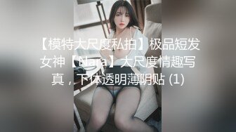 【模特大尺度私拍】极品短发女神【Nara】大尺度情趣写真，下体透明薄阴贴 (1)